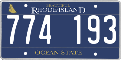 RI license plate 774193