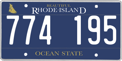 RI license plate 774195