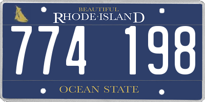 RI license plate 774198