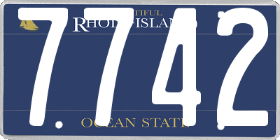 RI license plate 7742