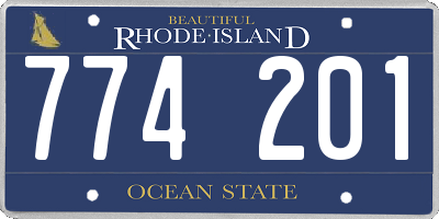 RI license plate 774201
