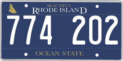 RI license plate 774202
