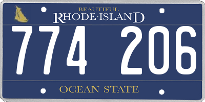 RI license plate 774206
