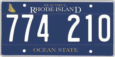 RI license plate 774210