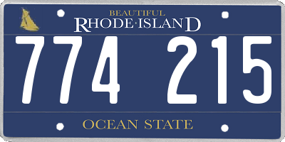 RI license plate 774215