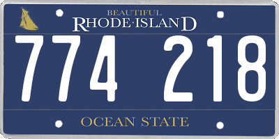 RI license plate 774218