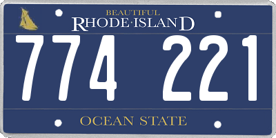 RI license plate 774221