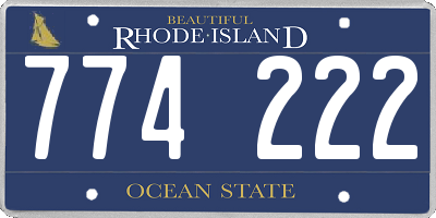 RI license plate 774222