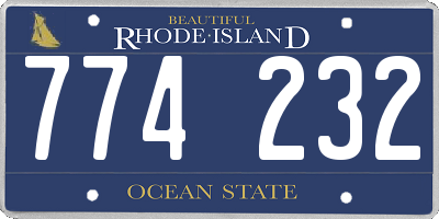 RI license plate 774232