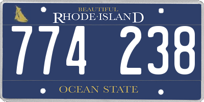 RI license plate 774238