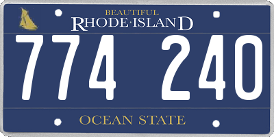 RI license plate 774240