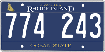 RI license plate 774243