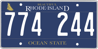 RI license plate 774244