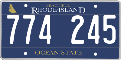 RI license plate 774245