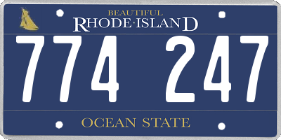 RI license plate 774247