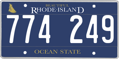 RI license plate 774249