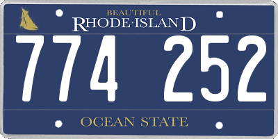 RI license plate 774252