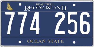 RI license plate 774256