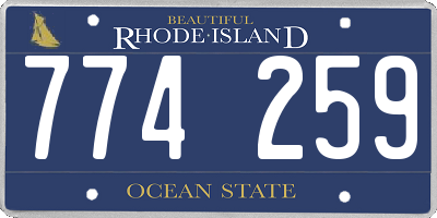 RI license plate 774259