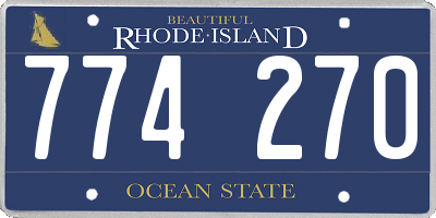 RI license plate 774270