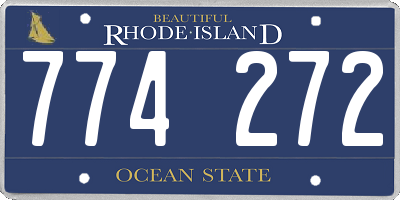 RI license plate 774272