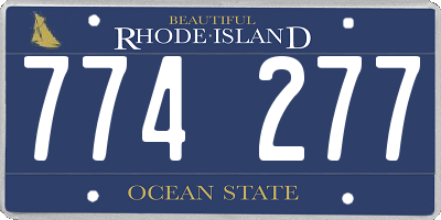 RI license plate 774277