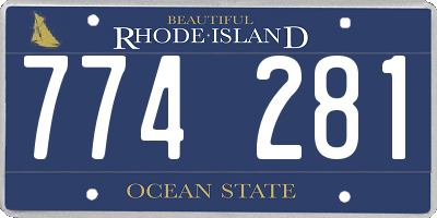 RI license plate 774281