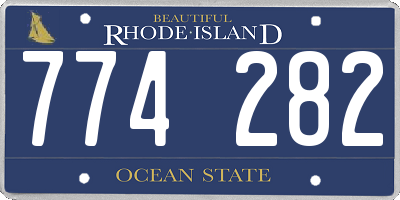 RI license plate 774282