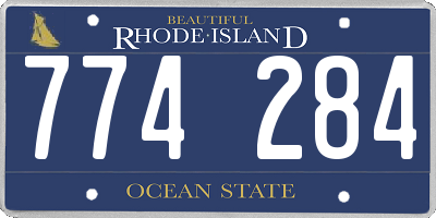 RI license plate 774284