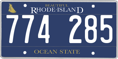 RI license plate 774285
