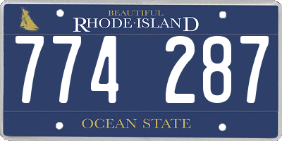 RI license plate 774287