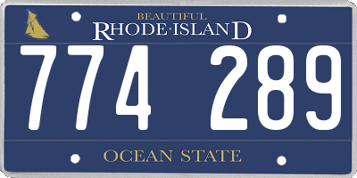RI license plate 774289