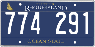 RI license plate 774291