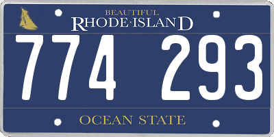 RI license plate 774293
