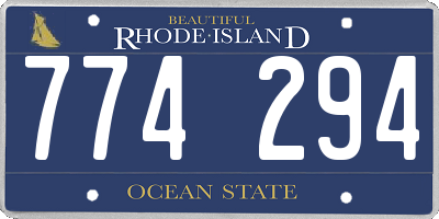 RI license plate 774294