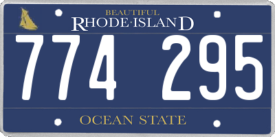 RI license plate 774295