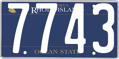 RI license plate 7743