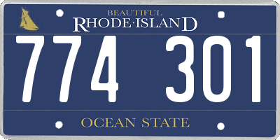 RI license plate 774301