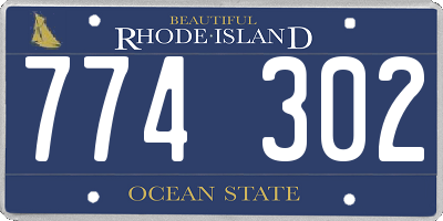 RI license plate 774302
