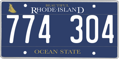 RI license plate 774304