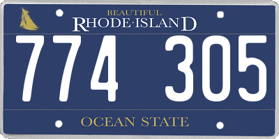 RI license plate 774305