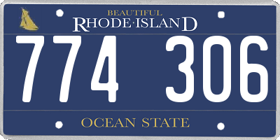 RI license plate 774306