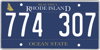 RI license plate 774307