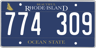 RI license plate 774309