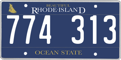 RI license plate 774313