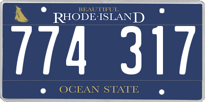 RI license plate 774317