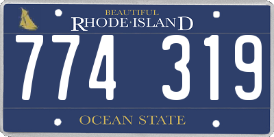 RI license plate 774319