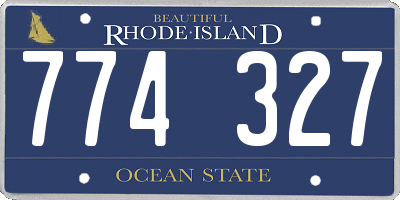 RI license plate 774327