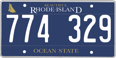 RI license plate 774329