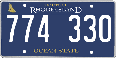 RI license plate 774330
